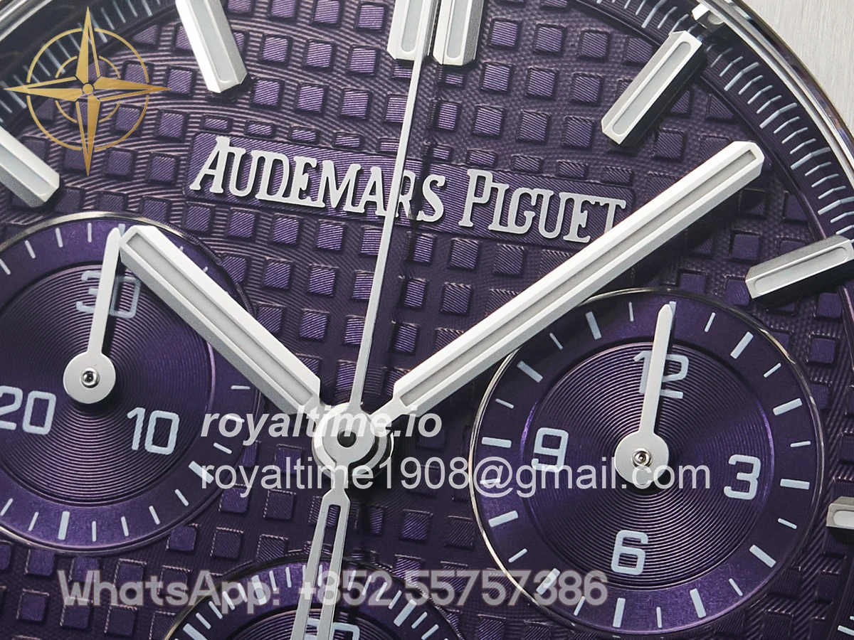 Audemars Piguet Royal Oak Chrono 26240 SS APSF Purple Dial on SS Bracelet SA4401 - Image 9