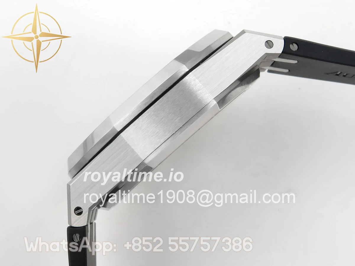 Audemars Piguet Royal Oak Chrono 26240 SS DDF Blue Dial on Black Rubber Strap DD4401 (SW Dial) - Image 9