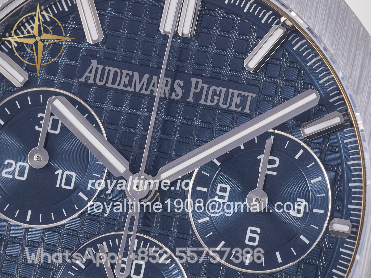 Audemars Piguet Royal Oak Chrono 26240 SS DDF Blue Dial on SS Bracelet DD4401 (50th Anniversary) - Image 9