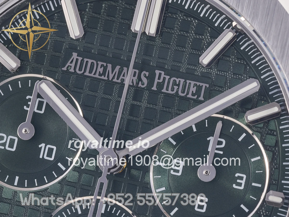 Audemars Piguet Royal Oak Chrono 26240 SS DDF Green Dial on SS Bracelet DD4401 (50th Anniversary) - Image 9