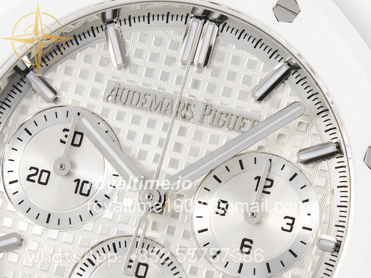 Audemars Piguet Royal Oak Chrono 26240 White Ceramic APSF Black Dial On White Ceramic Bracelet SA4401 - Image 9