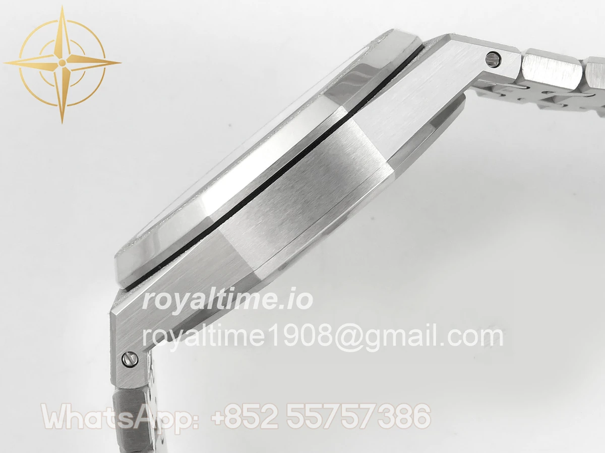 Audemars Piguet Royal Oak Chrono 26331 Frosted SS APSF Purple/White Dial on Bracelet A2385 - Image 9