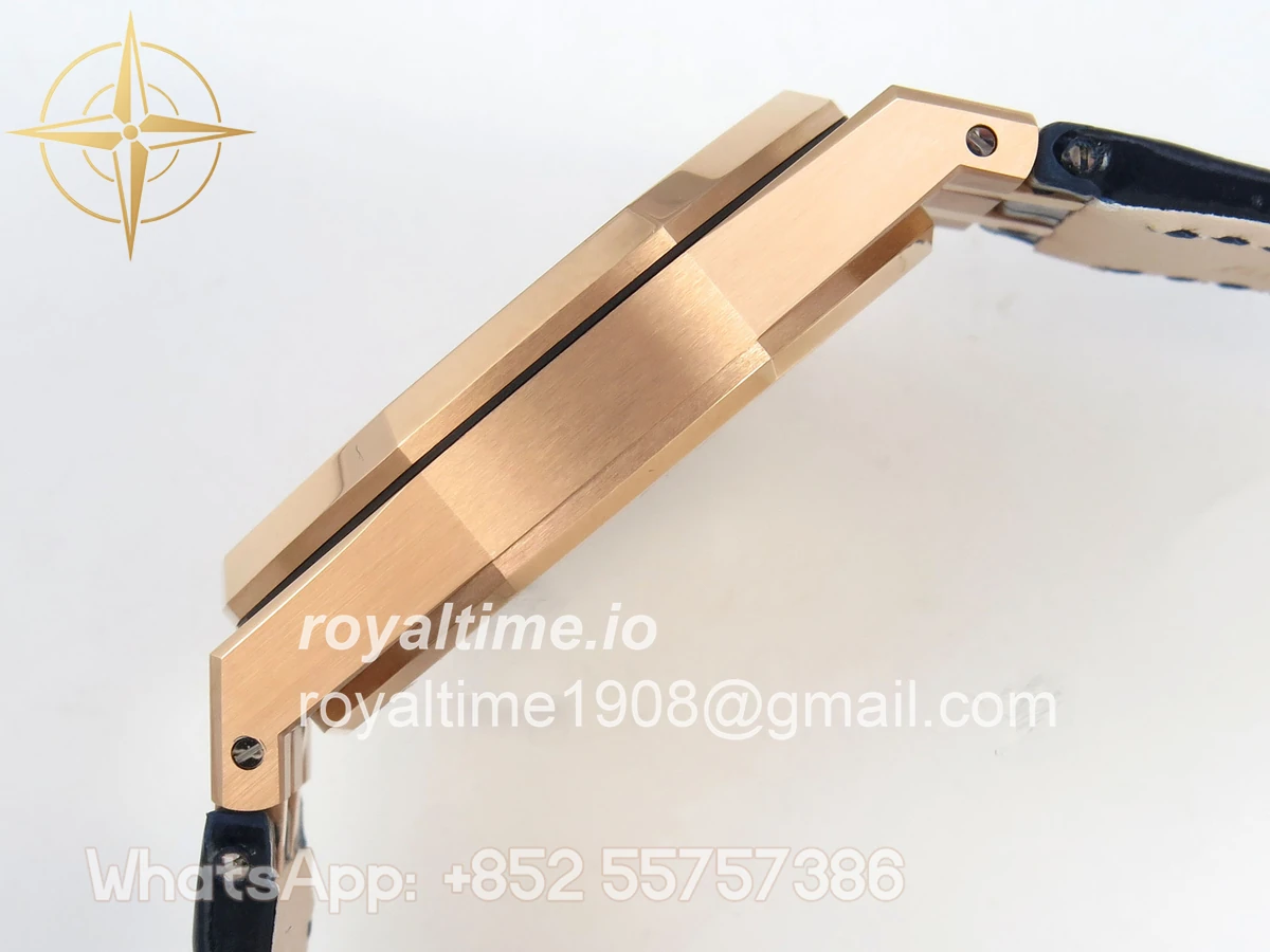 Audemars Piguet Royal Oak Chrono 26331 RG APWF Blue/RG Dial on Brown Leather Strap A2385 - Image 9