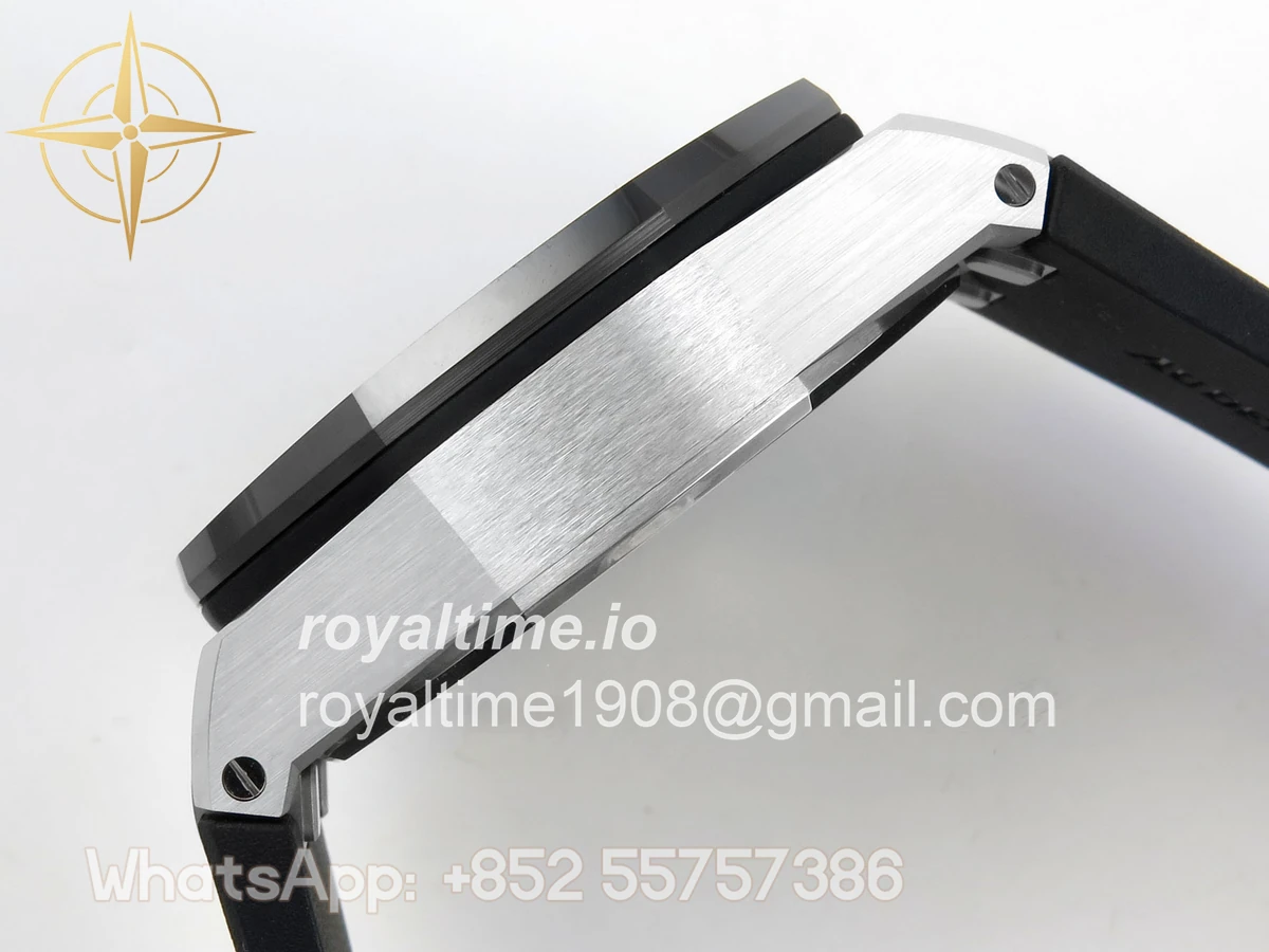 Audemars Piguet Royal Oak Offshore 43mm 26420 Ceramic Bezel SS DDF Black Dial On Black Rubber Strap DD4401 - Image 9