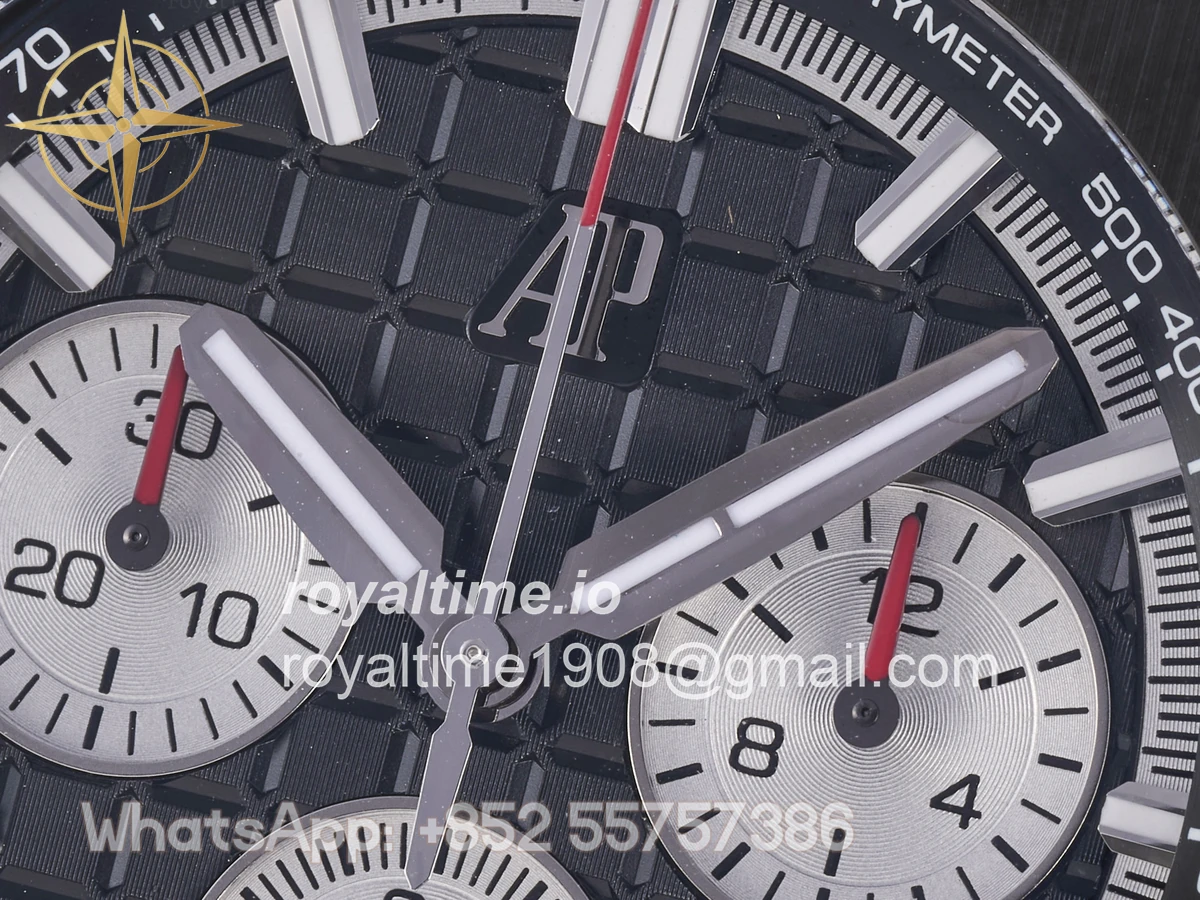 Audemars Piguet Royal Oak Offshore 43mm 26420so SS DDF Black/White Dial on Black Rubber Strap DD4401 - Image 9