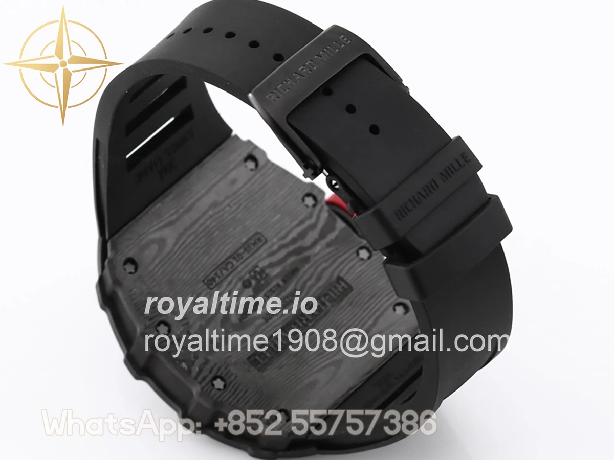 Richard Mille RM 035-01 Rafael Nadal NTPT Carbon on Black Rubber Strap - Image 9