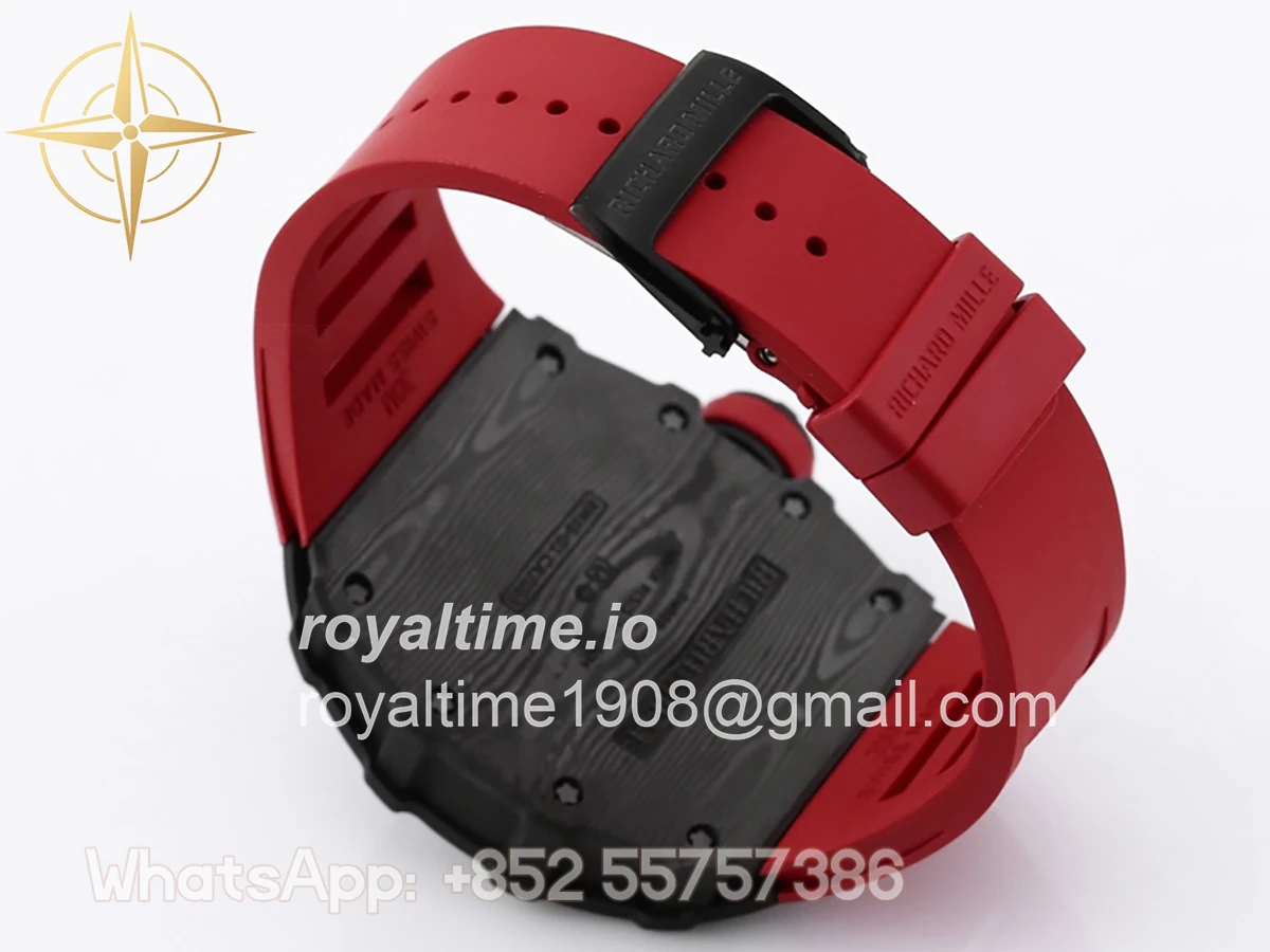 Richard Mille RM 035-01 Rafael Nadal NTPT Carbon on Red Rubber Strap - Image 9