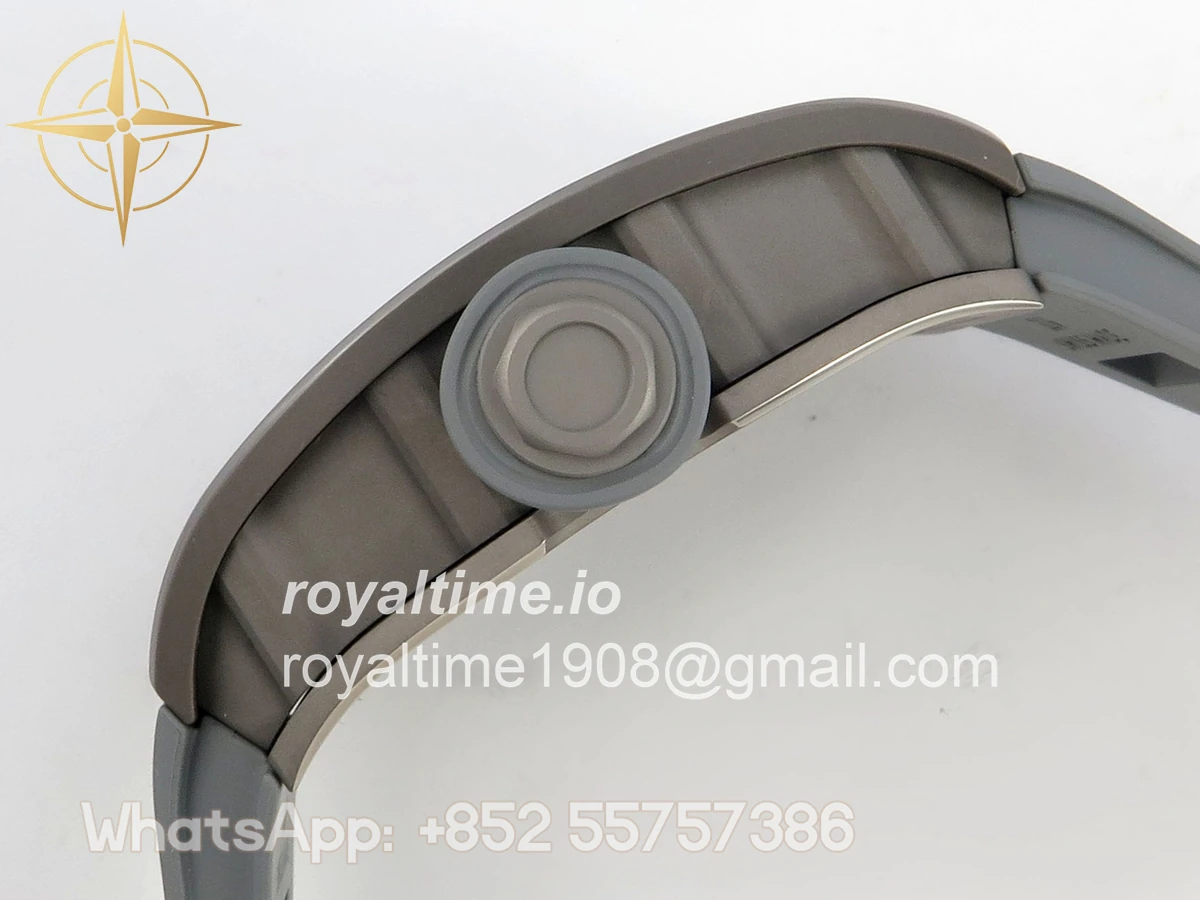 Richard Mille RM055 Gray Ceramic MLF on Gray Rubber Strap RMUL2 V2 (Brushed Ribs) - Image 10