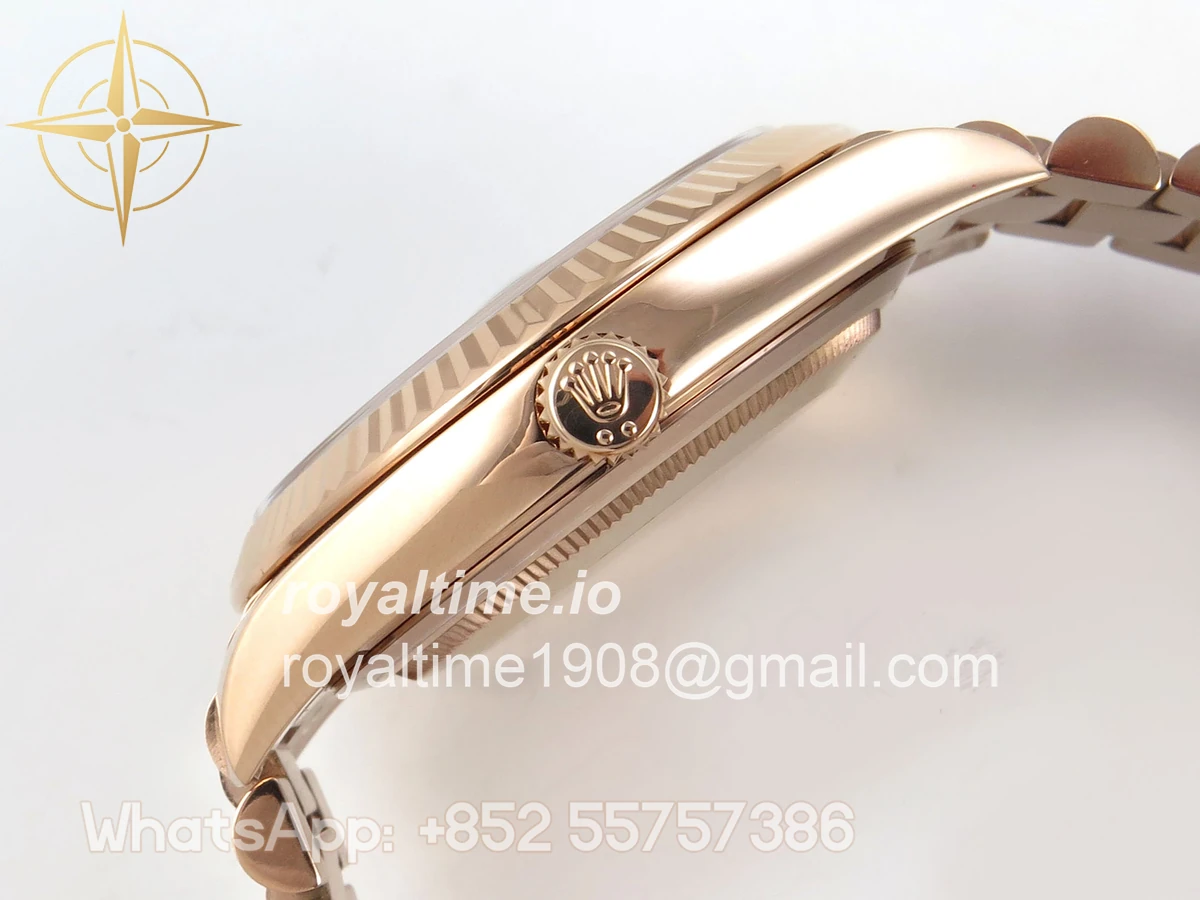 Rolex Day Date 40 RG 228235 QF Green Roman Dial on President Bracelet A2836 V6 (200g) - Image 10