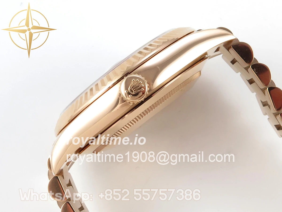 Rolex Day Date 40 RG TMF Green Roman Dial on President Bracelet VR3255 (Weighted) 208g - Image 10