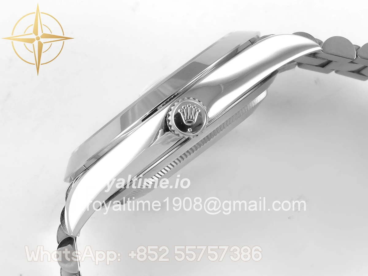 Rolex Day Date 40 SS 228239 QF Ice Blue Crystal Dial on President Bracelet A2836 V6 (200g) - Image 10