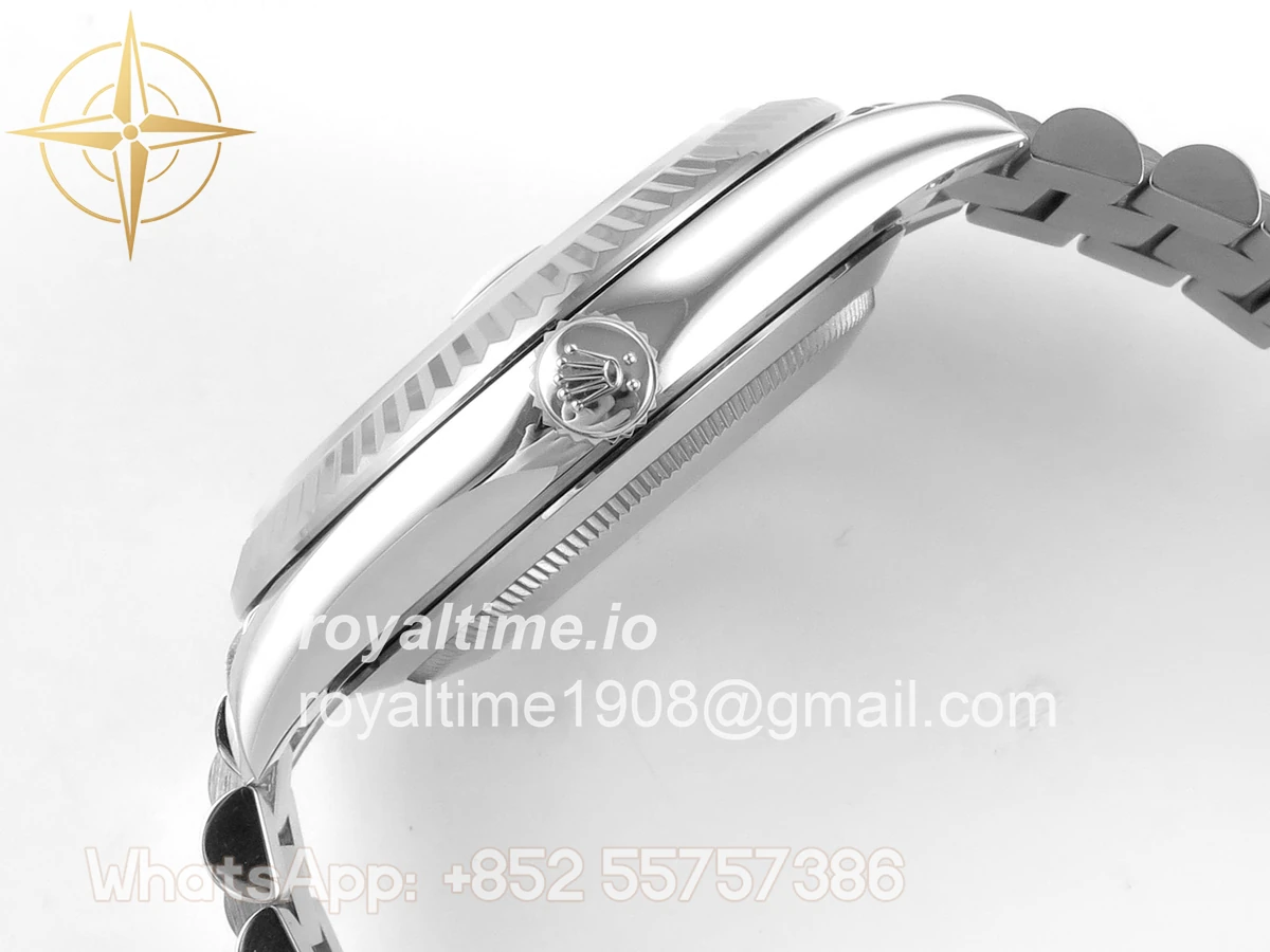 Rolex Day Date 40 SS TMF White Roman Dial on President Bracelet VR3255 (Weighted) 208g - Image 10