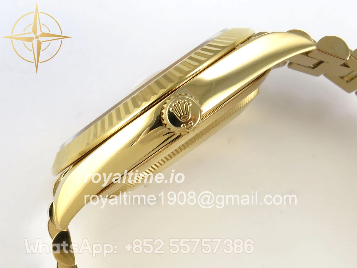 Rolex Day Date 40 YG 228238 QF Pave Diamond And Ruby Dial on President Bracelet A2836 V6 (200g) - Image 10