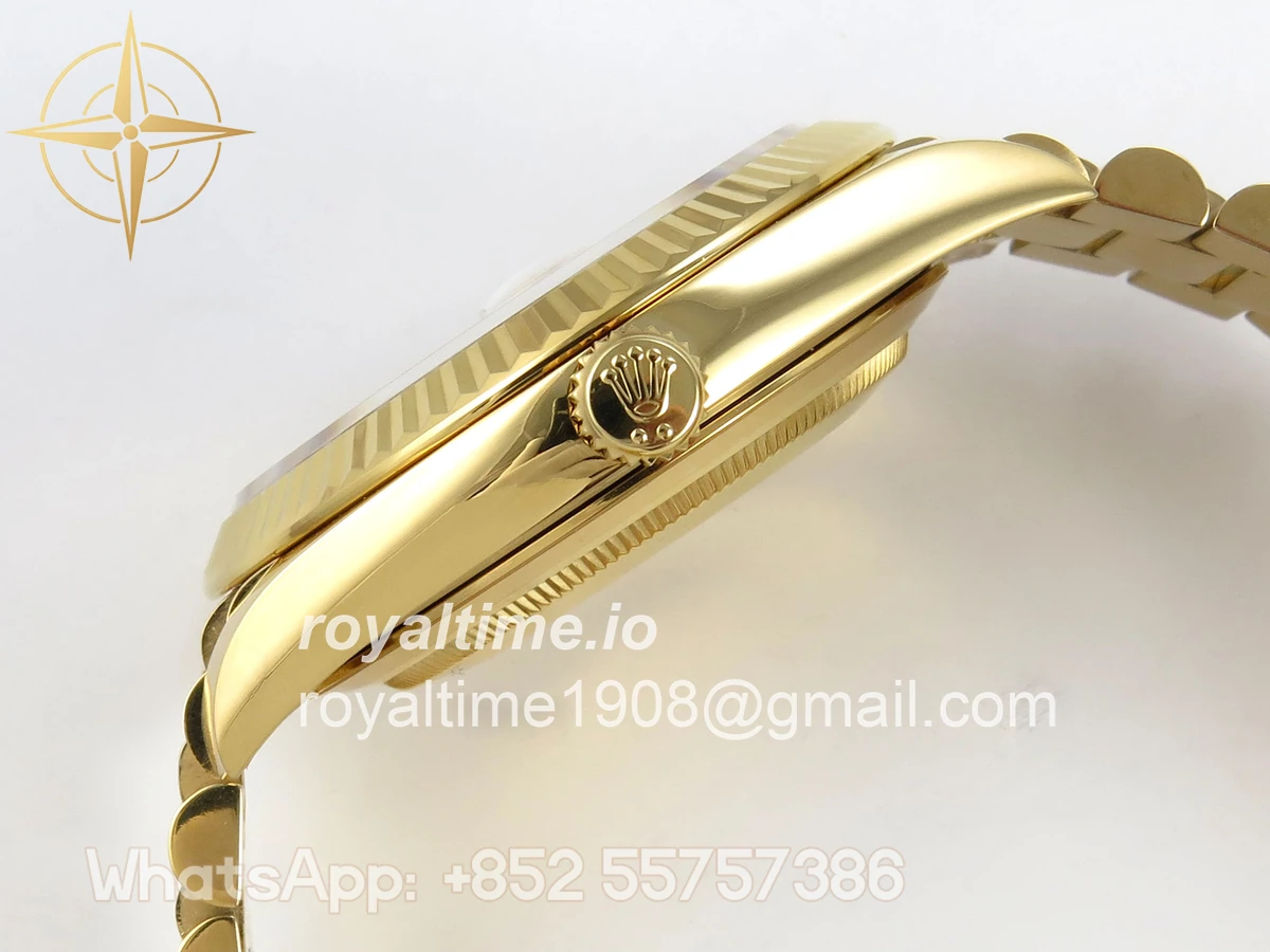 Rolex Day Date 40 YG 228238 QF Silver Roman Dial on President Bracelet VR3255 V8 (190g) - Image 10