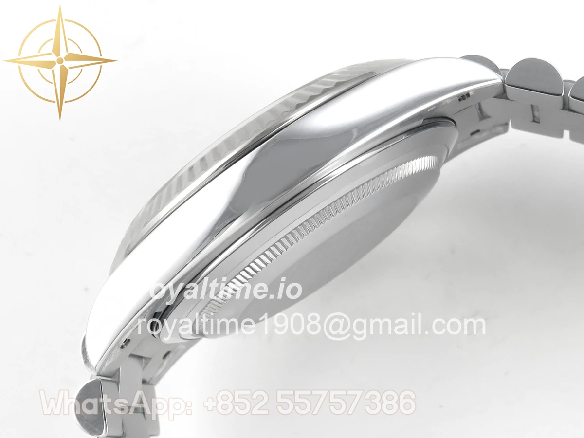 Rolex DayDate 40 SS QF 904L Steel Blue Ombre Roman Dial on President Bracelet VR3255 V8 (Gain Weight) - Image 10