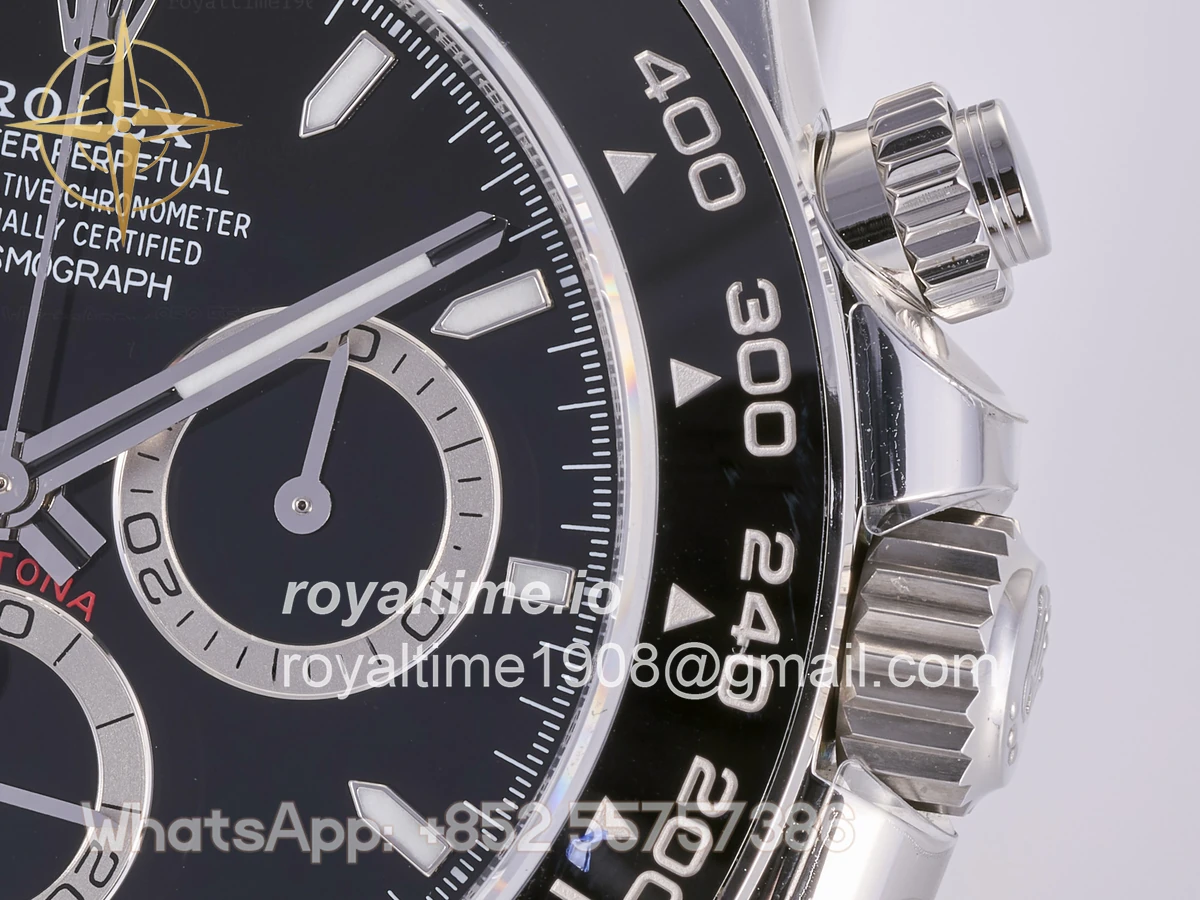 Rolex Daytona 126500 QF 904L Steel Black Dial on SS Bracelet JH4131 (Free Sprung) - Image 10