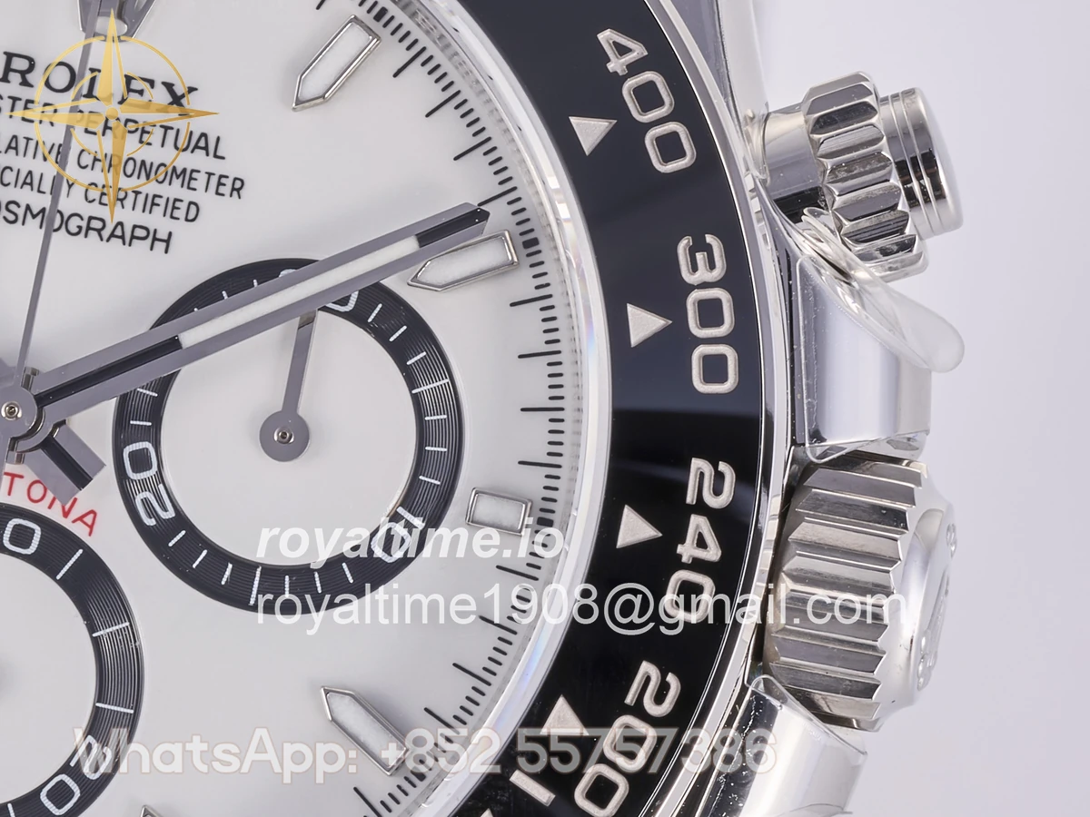 Rolex Daytona 126500 QF 904L Steel White Dial on SS Bracelet JH4131 (Free Sprung) - Image 10