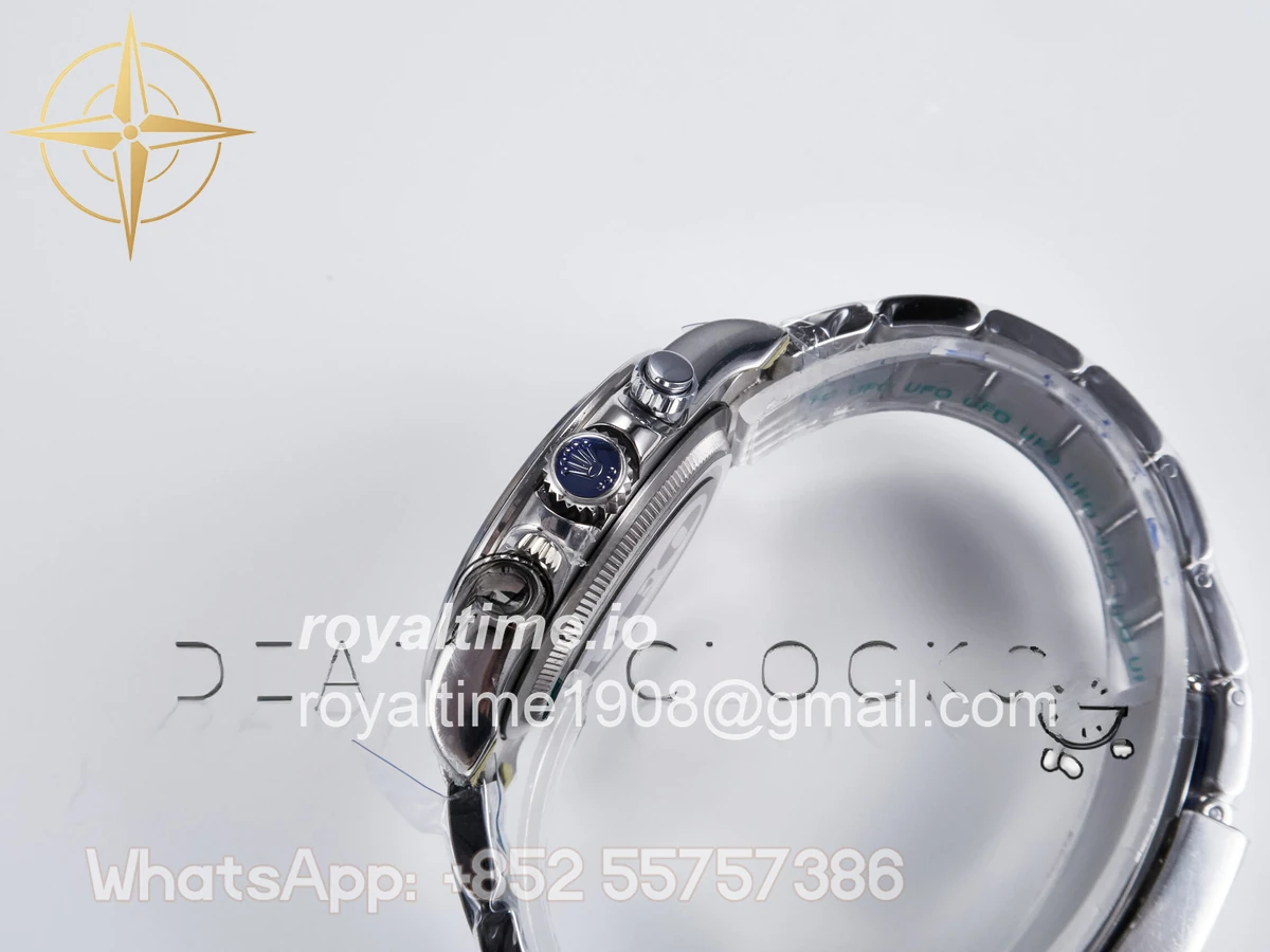 Rolex Daytona 126500 UFO 904L Steel White Dial on SS Bracelet UF4131 (Free Sprung) - Image 10