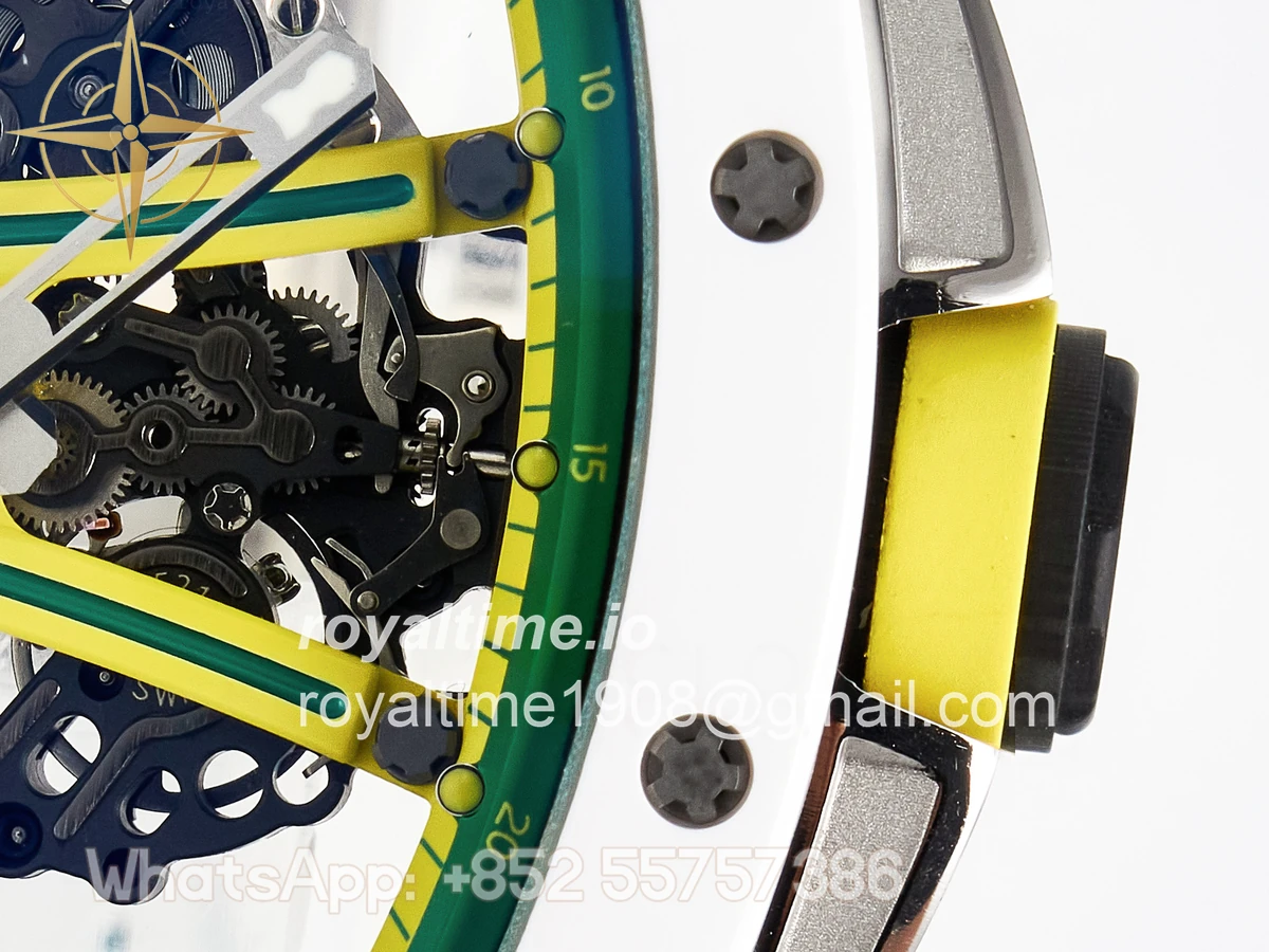 Richard Mille RM061 White Ceramic ZF on White Rubber Strap RMUL2 - Image 10