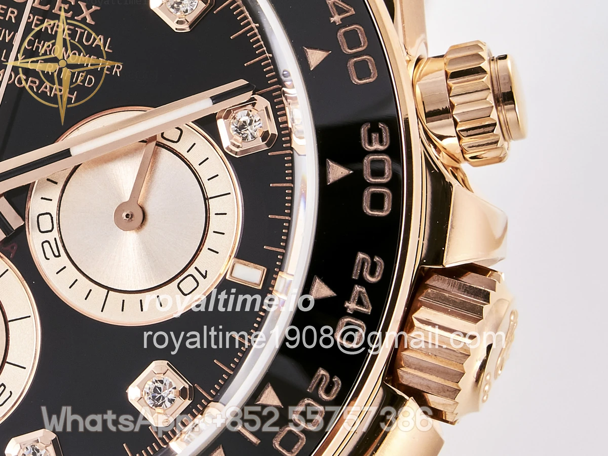 Rolex Daytona 126515 TMF Black/RG Diamonds Dial on Oysterflex Strap DD4131 - Image 10