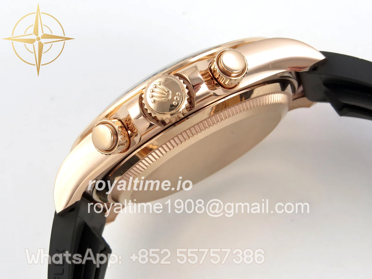 Rolex Daytona 126515 TMF Black/RG Stick Dial on Oysterflex Strap DD4131(162g) - Image 10
