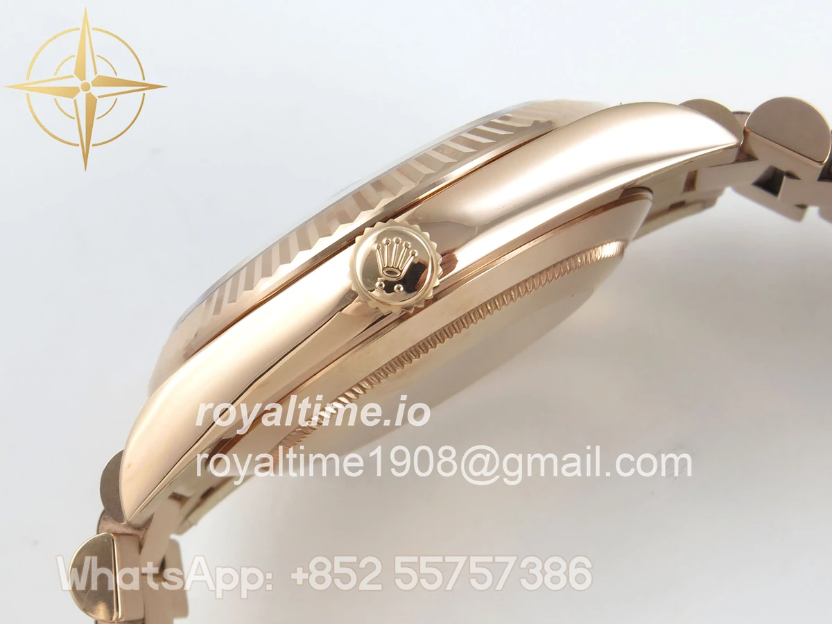 Rolex Day Date 40 RG TMF Brown Ombre Roman Dial on President Bracelet VR3255 (220g) - Image 10