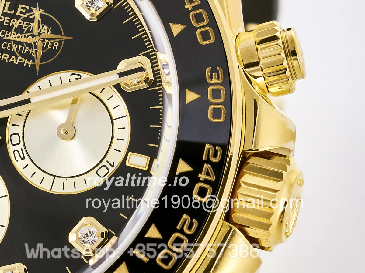 Rolex Daytona 126518 TMF Black/YG Diamonds Dial on Oysterflex Strap DD4131 - Image 10