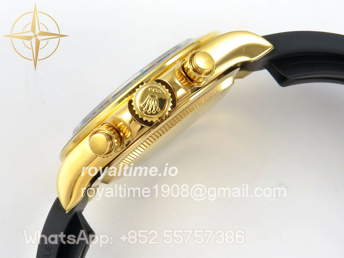 Rolex Daytona 126518 UFO YG/Black Stick Dial on Oysterflex Strap UF4131 - Image 10