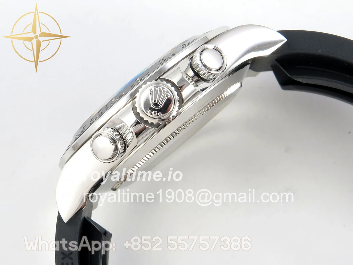 Rolex Daytona 126519 AVF Black/Silver Diamonds Dial on Oysterflex Strap DD4131 (Mod) - Image 10