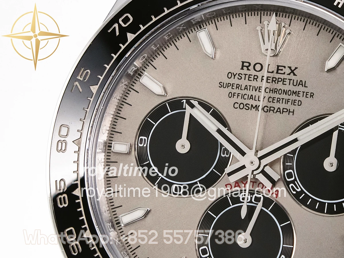 Rolex Daytona 126519 SS ARF Silver/Black Stick Dial on Oysterflex Strap DD4131 V2 (Weighted) - Image 10