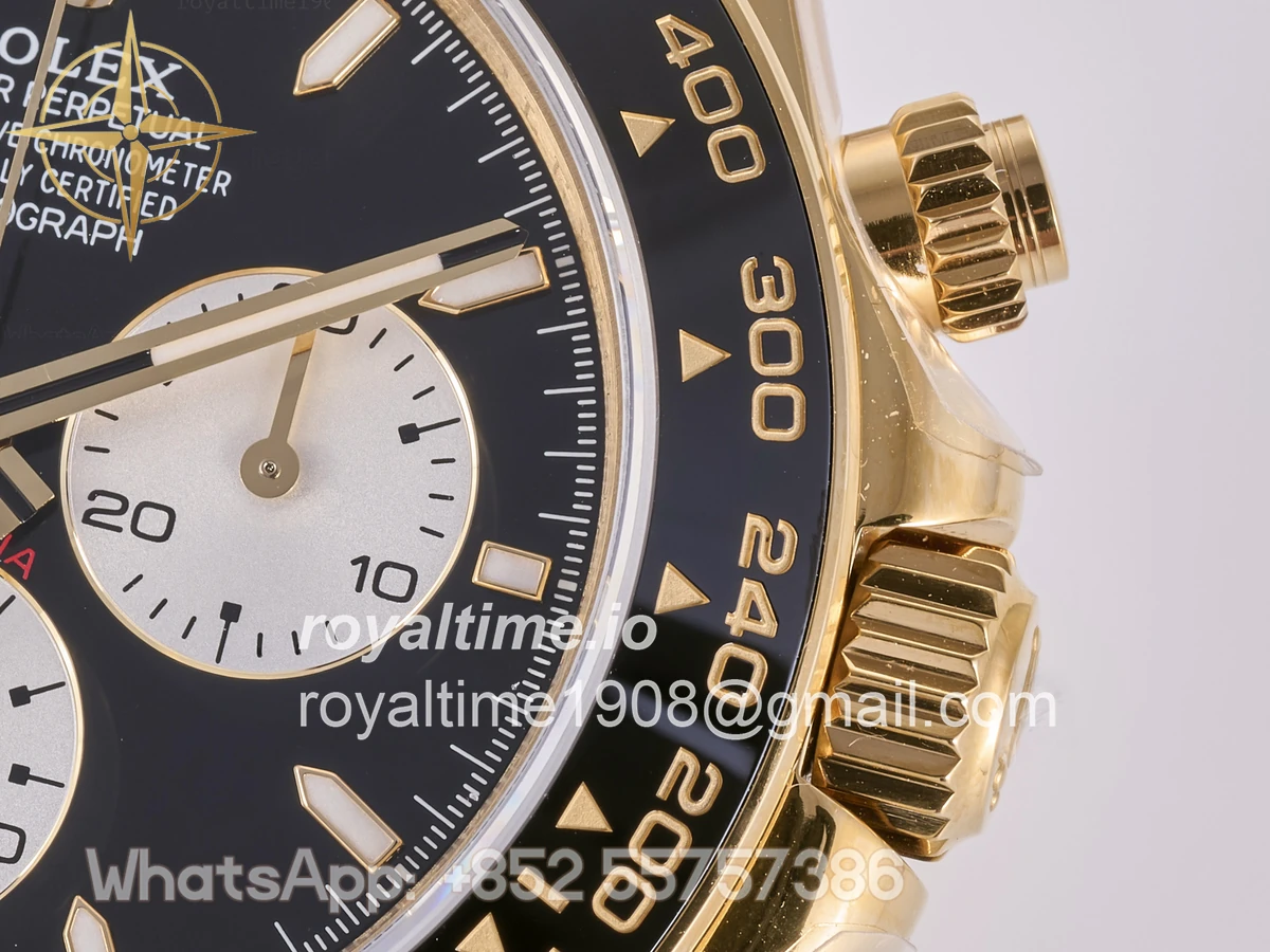 Rolex Daytona 126528 LN Le Mans QF on YG Bracelet JH4132 Free Sprung (Weighted) 175g - Image 10