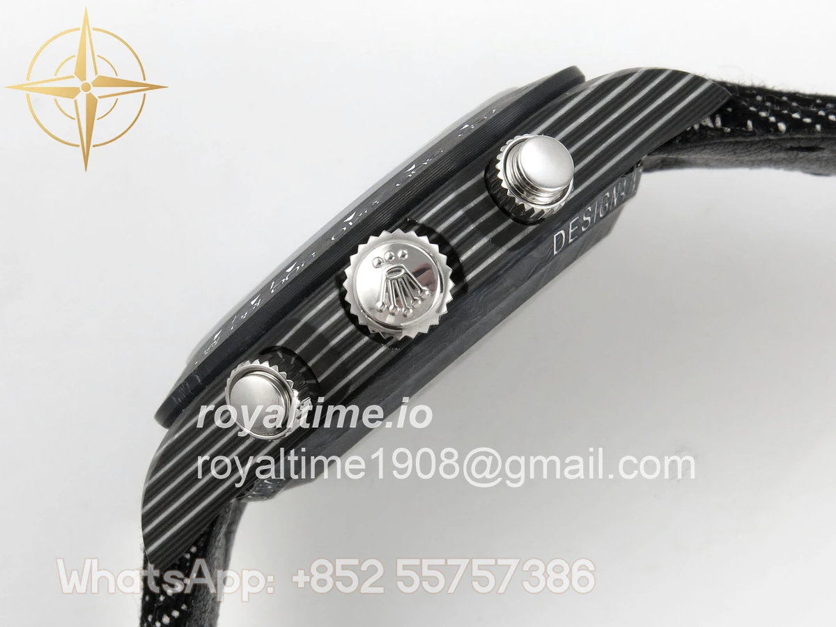 Rolex Daytona DIW Black Carbon Case DIWF Edition Gray/White Dial on Black Nylon Strap DD4801 - Image 10