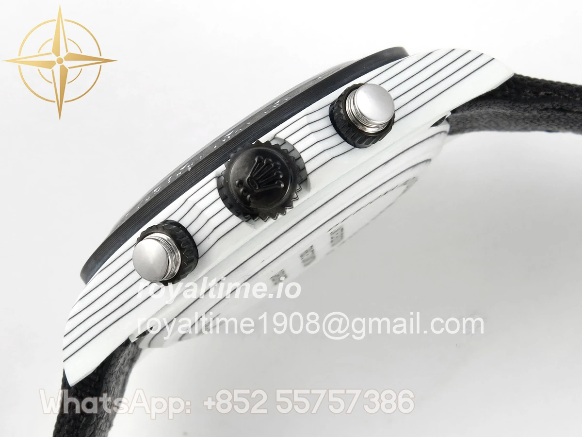 Rolex Daytona DIW Ferrari White Carbon DIWF White/Red Dial on Black Nylon Strap DD4801 - Image 10