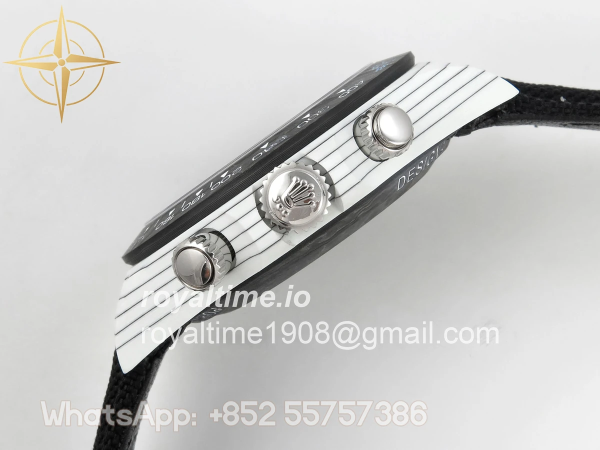 Rolex Daytona DIW Porsche 911 s/t White Carbon DIWF Blue Dial on Black Nylon Strap DD4801 - Image 10