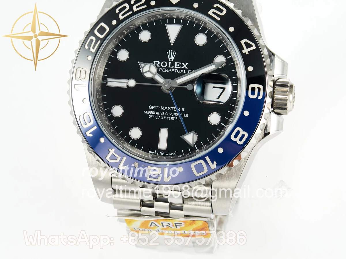 Rolex GMT-Master II 126710 BLNR Black/Blue Ceramic ARF on Jubilee Bracelet DD3285 CHS V3 - Image 10