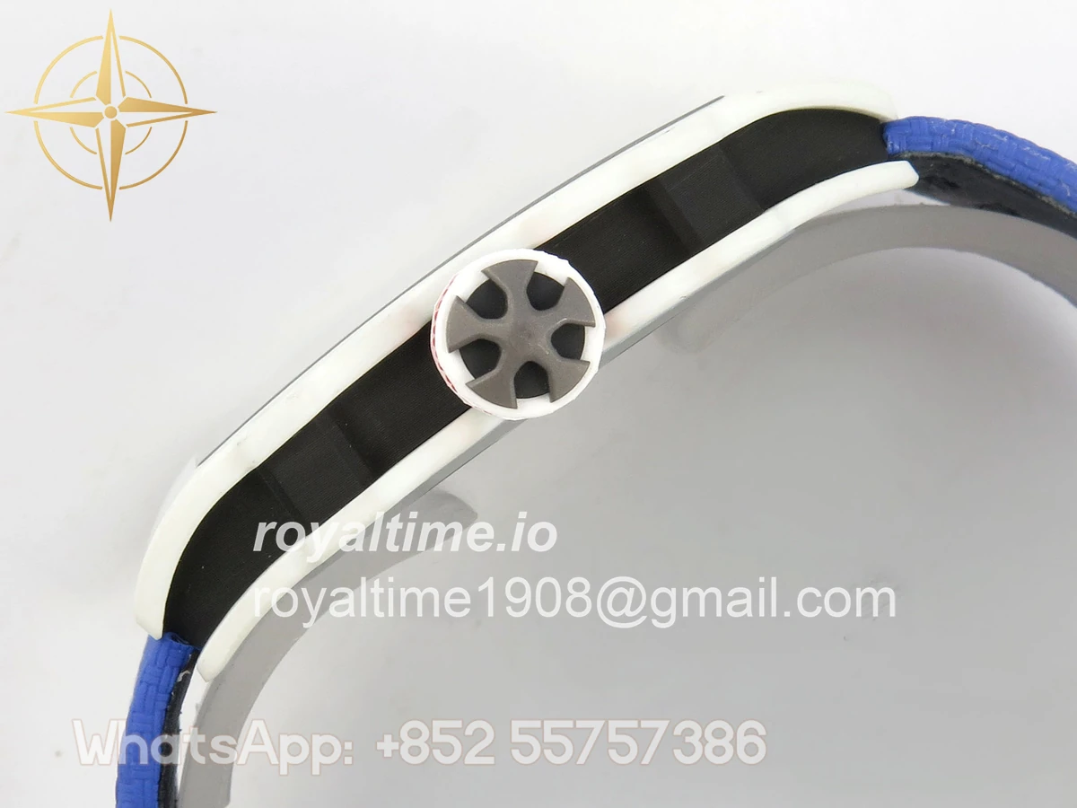 Richard Mille AVF RM67-02 France White NTPT Spain Skeleton Dial on Blue Elastic strap CRMA7 - Image 10