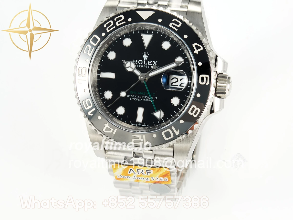 Rolex GMT-Master II 126710 GRNR Black/Gray Ceramic ARF on Jubilee Bracelet DD3285 CHS V3 - Image 10
