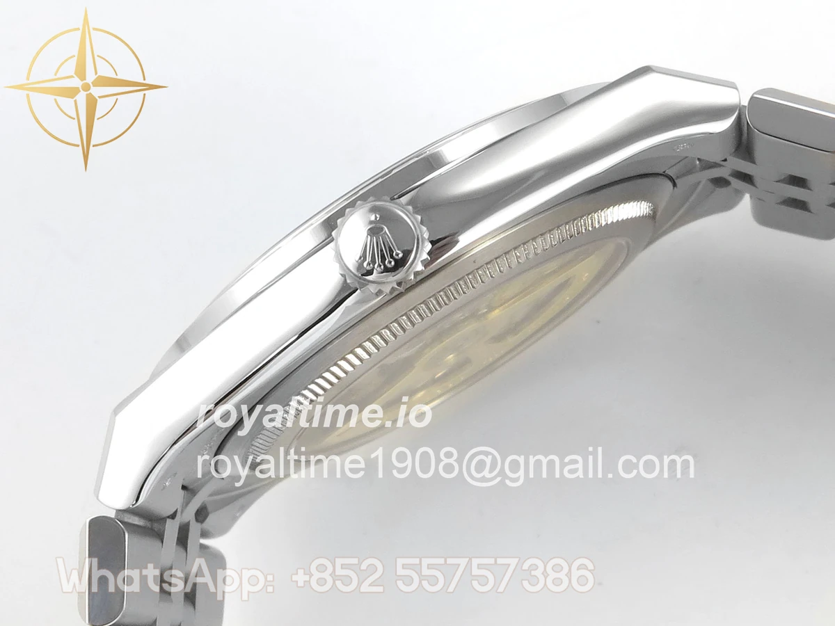 Rolex Land Dweller 127336 DIWF Ice Blue Textured Dial Diamonds Bezel on SS Bracelet A7135 - Image 10