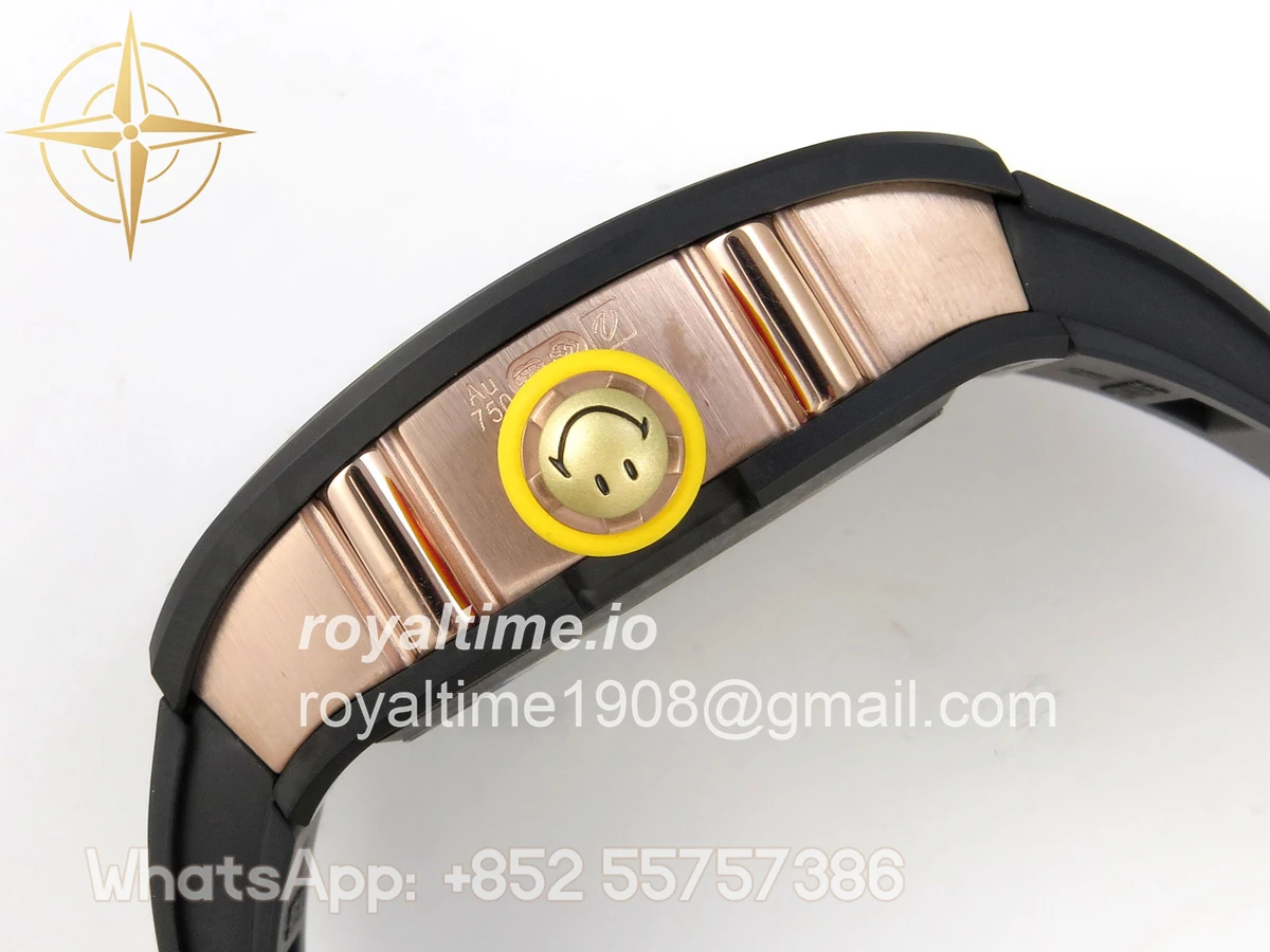 Richard Mille RM88 Tourbillon Smiley Black Ceramic RMF on Black Rubber Strap - Image 10