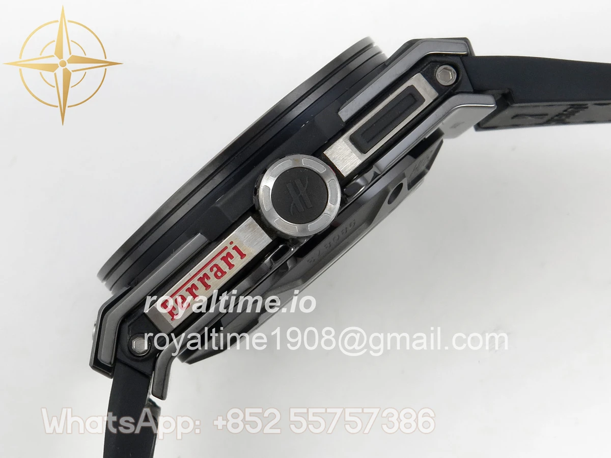 Hublot Big Bang Ferrari Speciale Ceramic HBBF on Gray Gummy Strap A1241 - Image 10