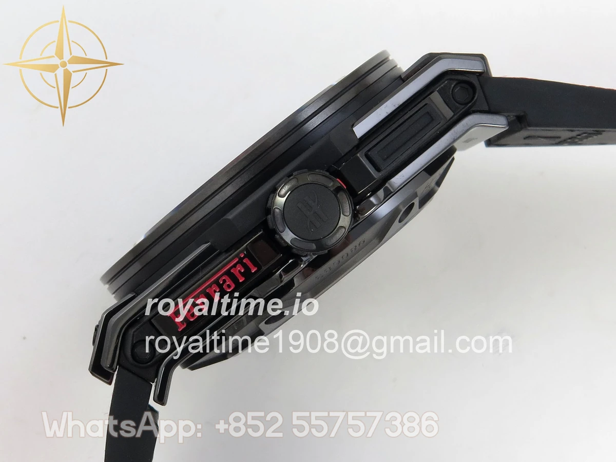 Hublot Big Bang Ferrari Speciale Ceramic HBBF on Red Gummy Strap A1241 - Image 10