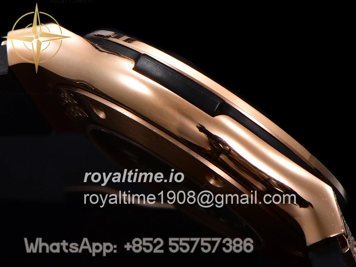 Hublot Classic Fusion Automatic 42mm Diamond Paved Dial in Rose Gold on Black Leather Strap - Image 10