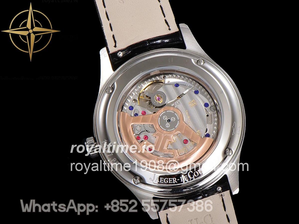 Jaeger-LeCoultre Master Calendar Silver Dial in Steel on Black Leather Strap - Image 10