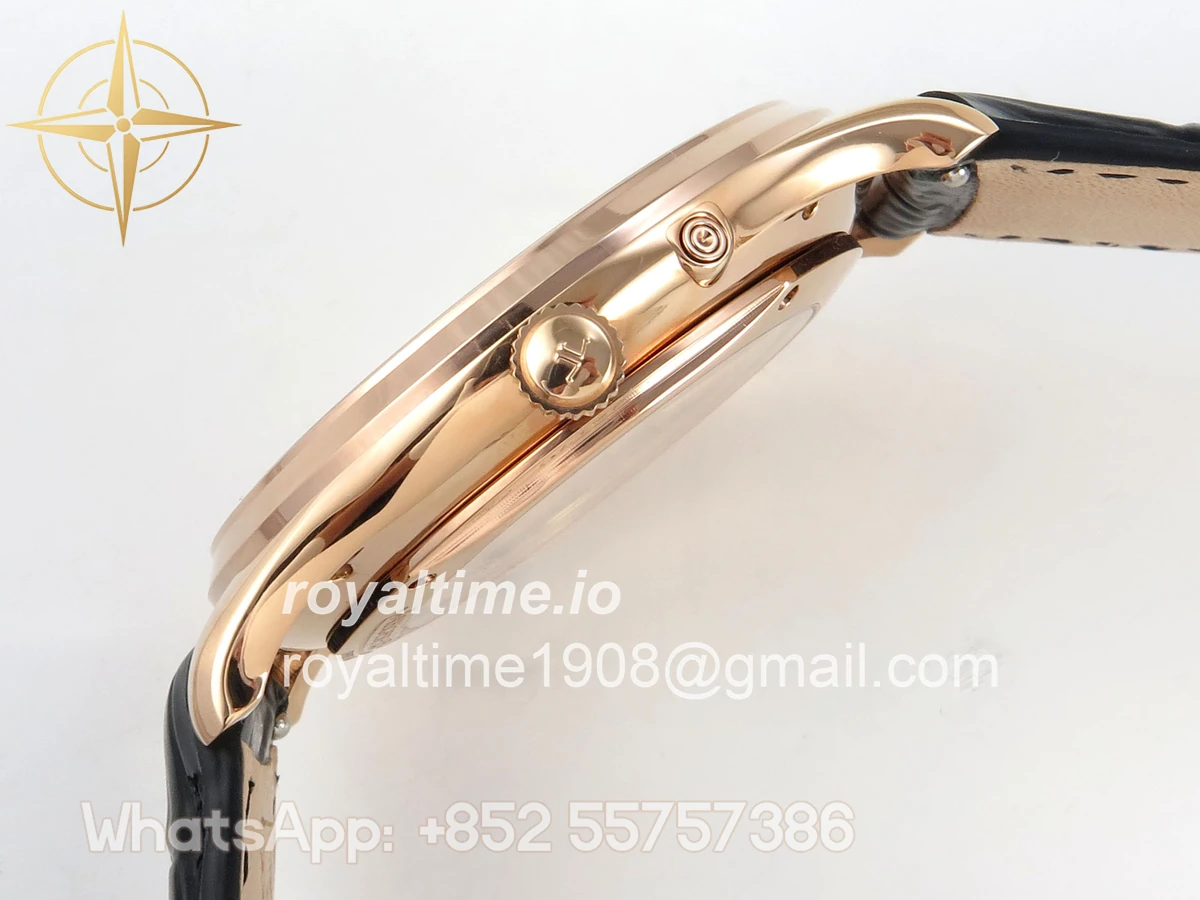 Jaeger-LeCoultre Master Ultra Thin Power Reserve RG APSF Cream Dial on Brown Leather Strap DD938 - Image 10