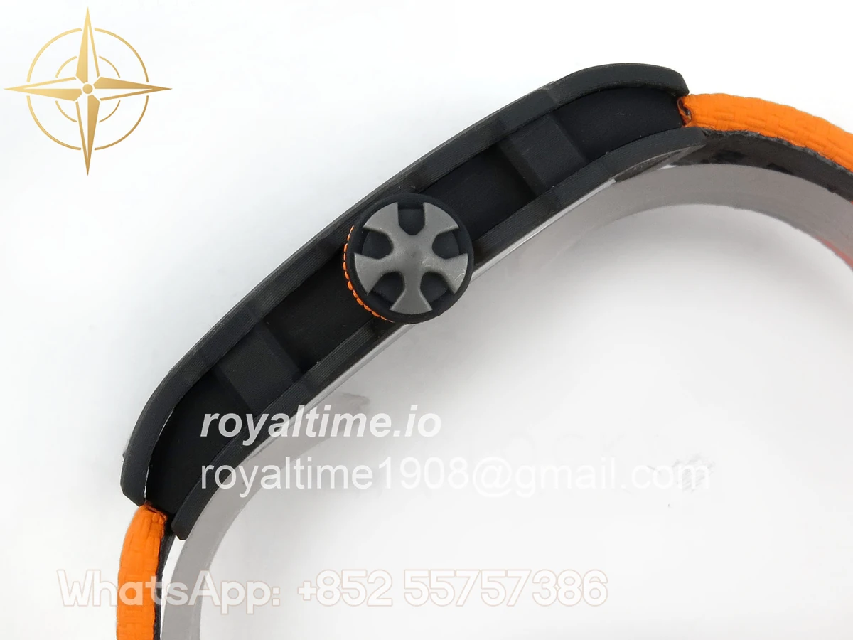 Richard Mille AVF RM67-02 McLaren Black NTPT Spain Skeleton Dial on Orange Elastic strap CRMA7 - Image 10