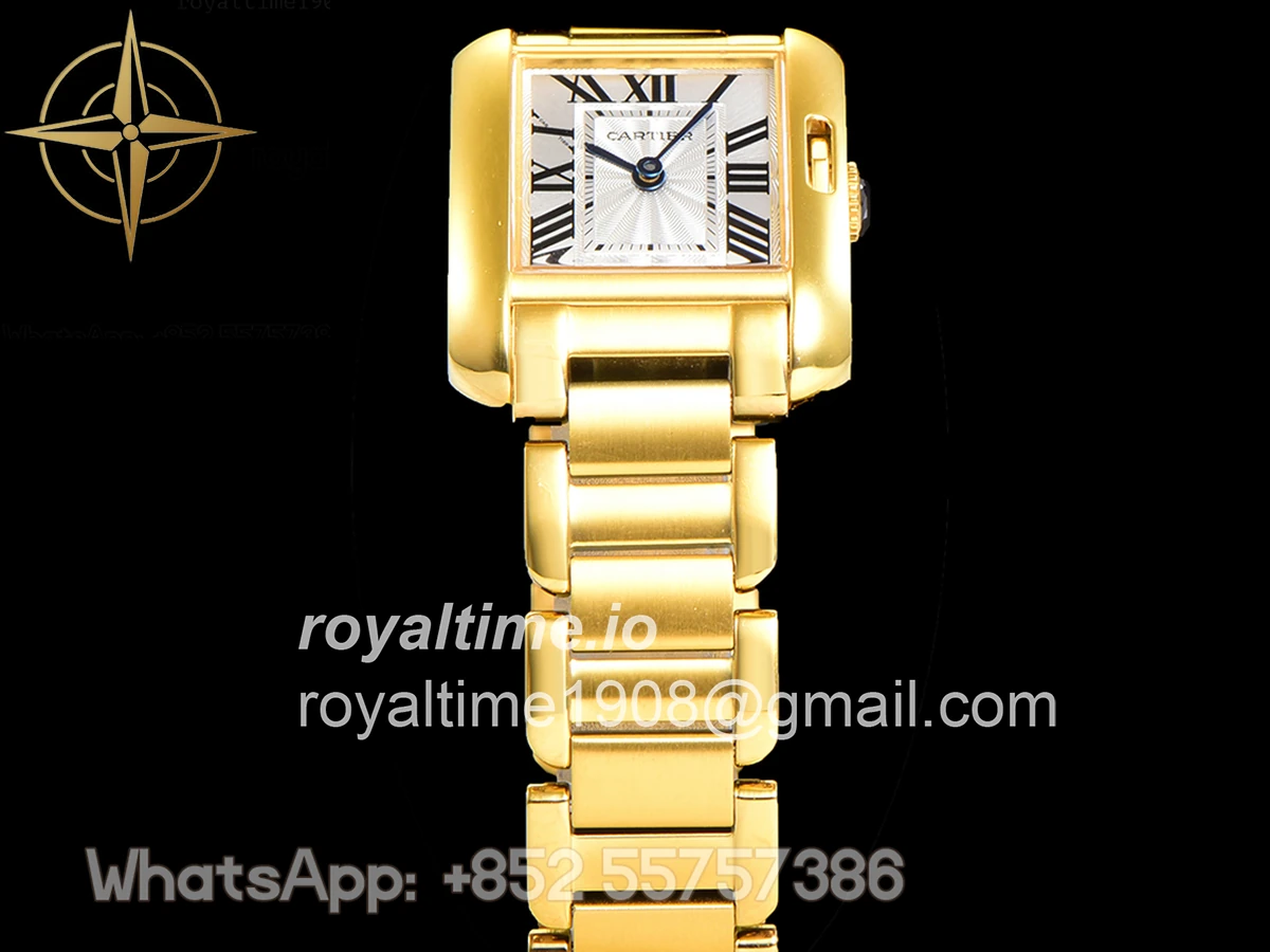 Cartier Tank Anglaise 30.2mm White Dial in Yellow Gold - Image 10