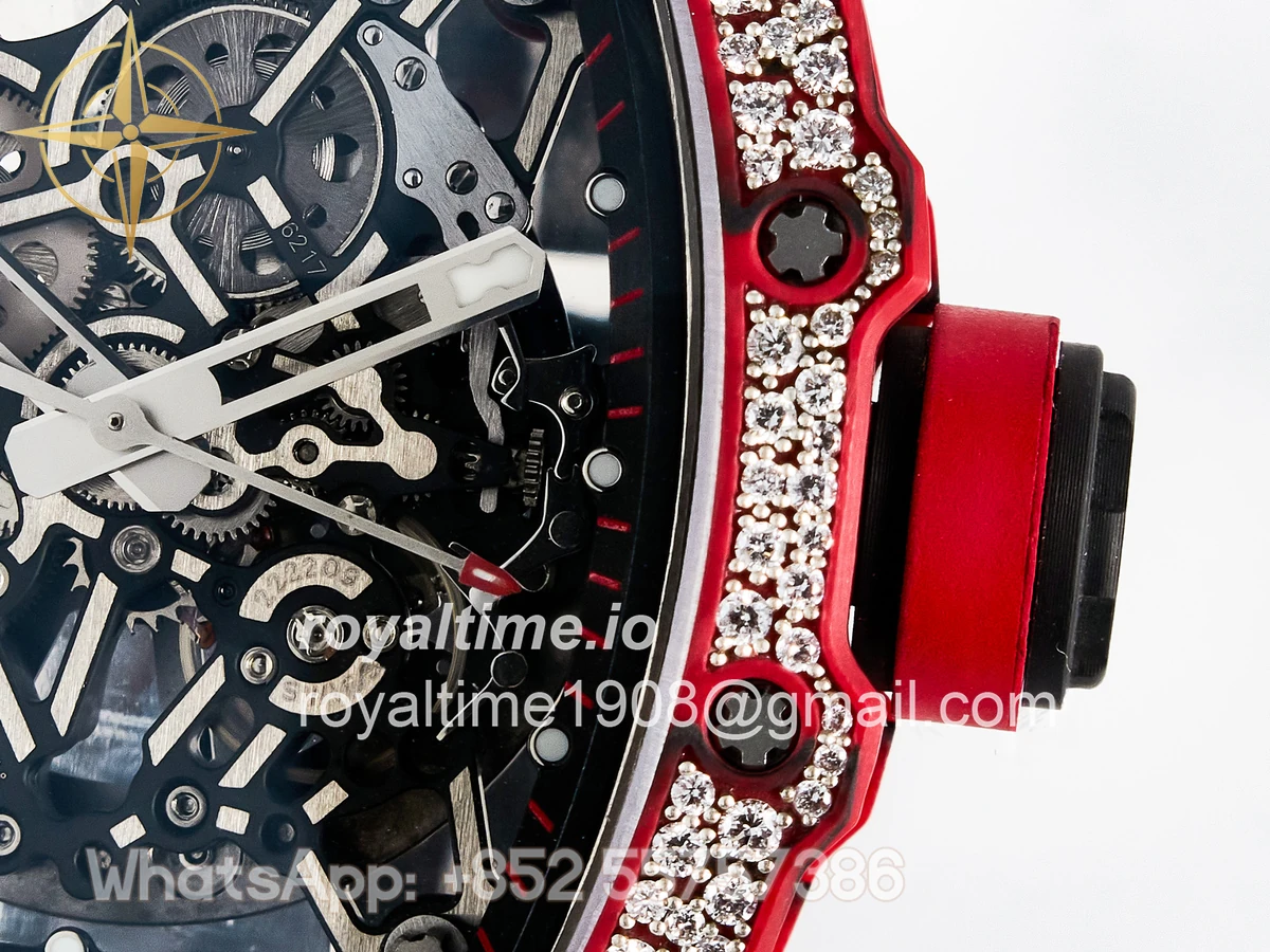Richard Mille Custom RM035-02 Red NTPT PPMF Red Crown on Nylon Strap Custom Vaucher Movement - Image 10