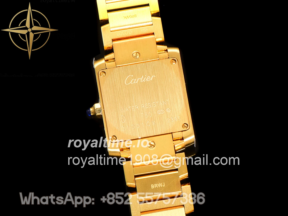 Cartier Tank Francaise Watch Small Yellow Gold with Diamond Bezel - Image 10