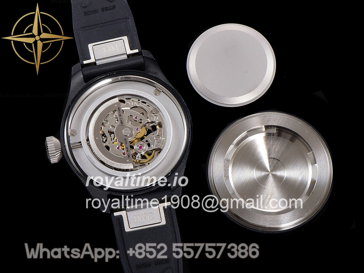 IWC Big Pilot’s Watch Automatic Top Gun IW326906 on Black Leather Strap - Image 10