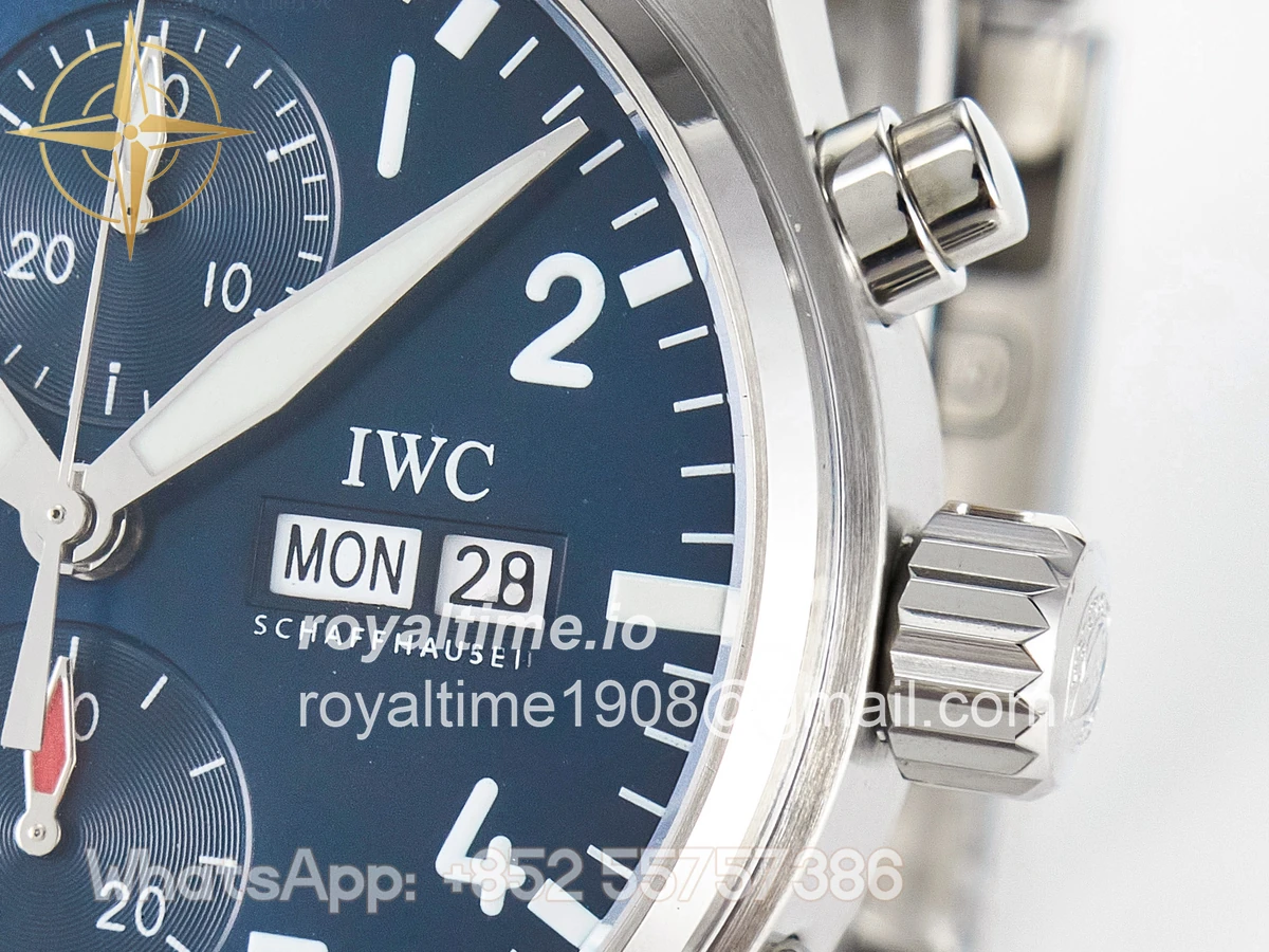 IWC Pilot’s Watch IW388102 BLSF Performance Chronograph 41mm SS Blue Dial On Stainless steel bracelet A7750 to 69385 - Image 10